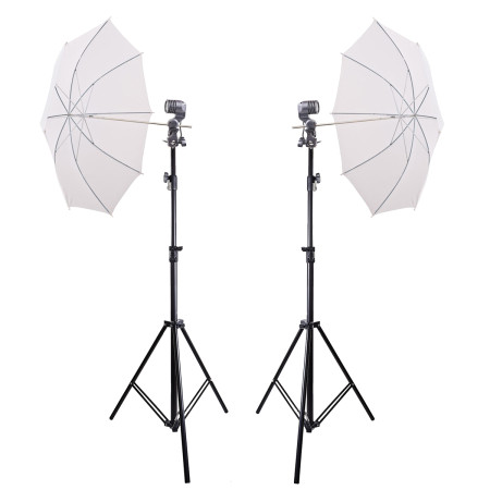 Набор студийного света с просветным зонтиком Prolighting PLAS 83 translucent Kit-2